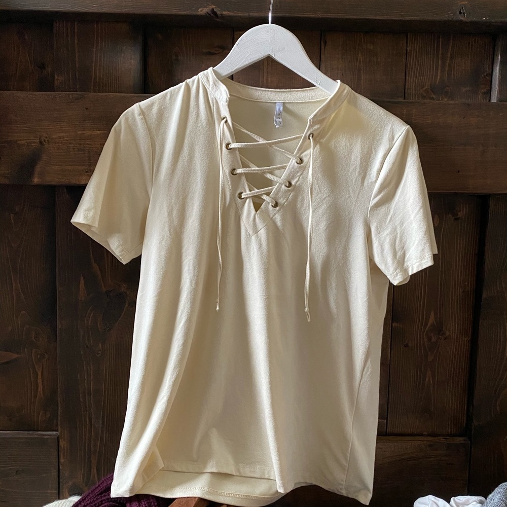 Cream suede Z Supply shirt